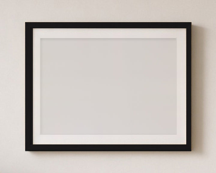 Empty matching frame, black, with mount