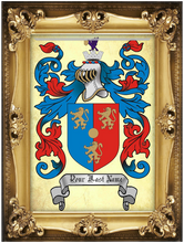 Load image into Gallery viewer, Authentic Family Coat of Arms full color - Size:  11&quot; x 8.5&quot;   CM 21.5 x 28