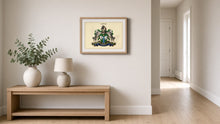 
Laden Sie das Bild in den Galerie-Viewer, Coat of Arms Only framed, natural, A4 (illustrative)