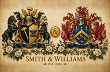 
Wczytaj obraz do galerii, Anniversary sample page 1 — Smith &amp; Williams united arms — Herald Lab