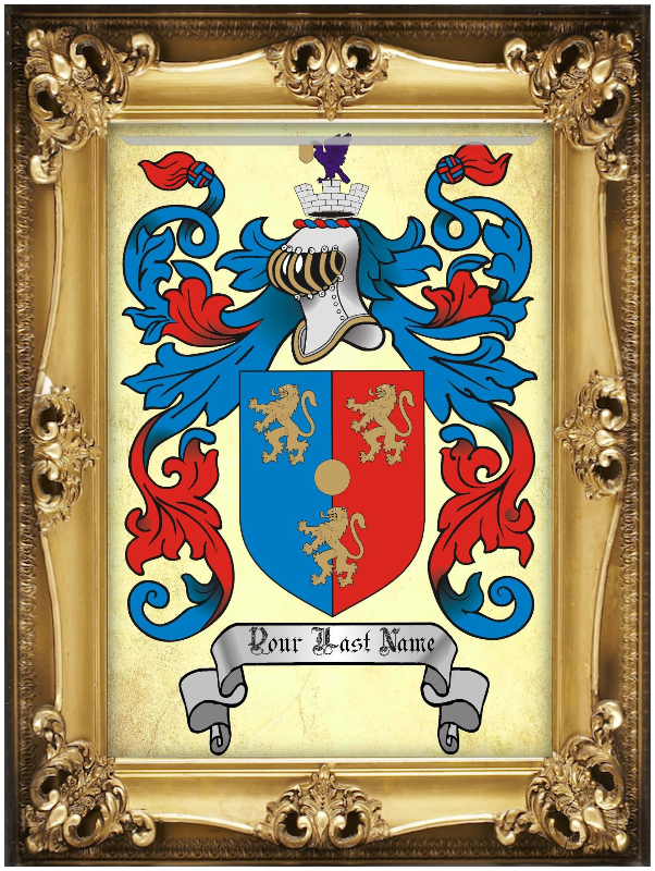 Authentic Family Coat of Arms full color - Size:  11