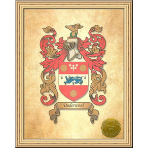 Single or Double Coat of Arms - Size:  8 1/2 x 11"   CM 21.5 x 28