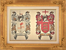 Load image into Gallery viewer, Single or Double Coat of Arms - Size:  8 1/2 x 11&quot;   CM 21.5 x 28